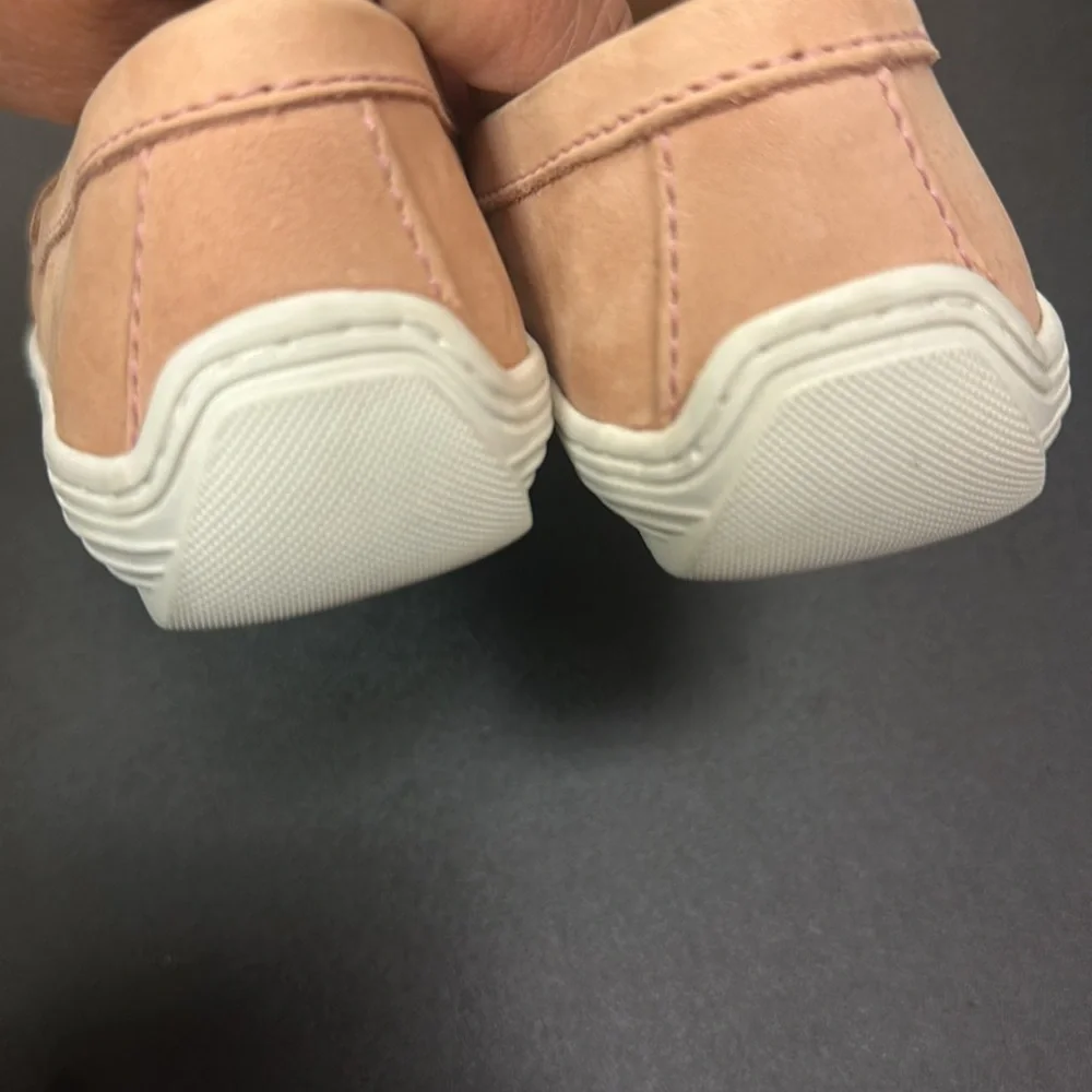 Drivers club pink slip on Leather loafers girls size 1